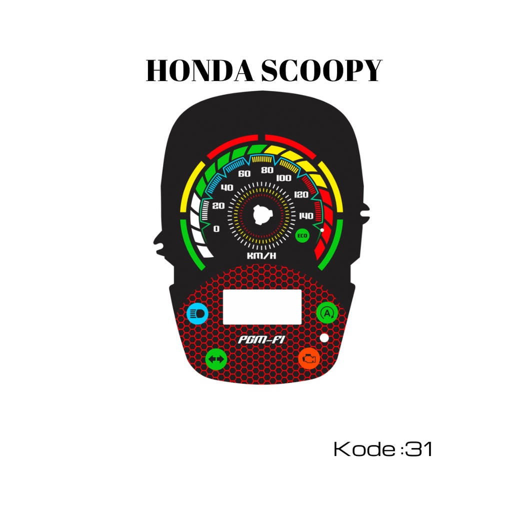 Papan Panel Custome speedometer Honda Scoopy Eesp 2018