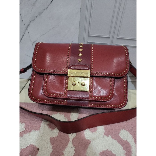 Mk red sloan editor star small sling bag preloved