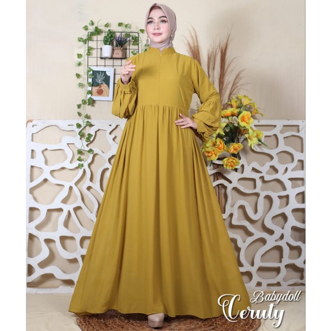GAMIS ZAHIRA DRESS/GAMIS CERUTY PREMIUM/GAMIS  WANITA TERBARU/GAMIS POLOS /BAJU GAMIS FULL PURING