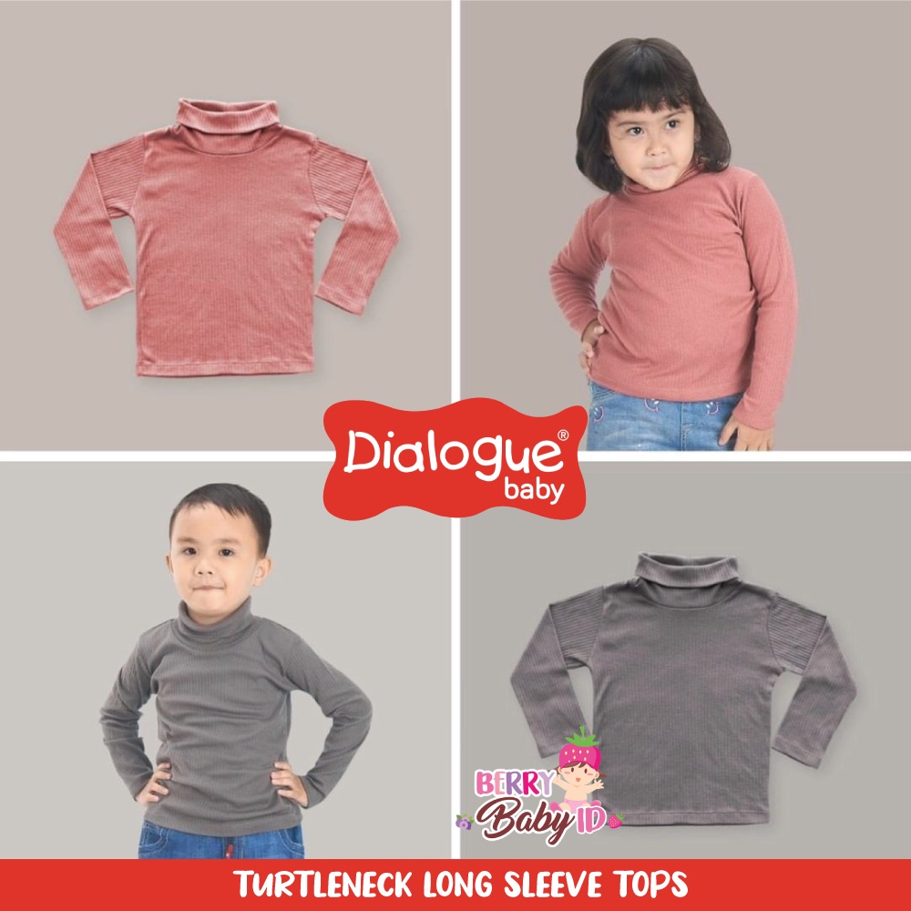 Dialogue Sweater Turtle Neck Long Sleeve Tops Baju Atasan Bayi Anak Berry Mart