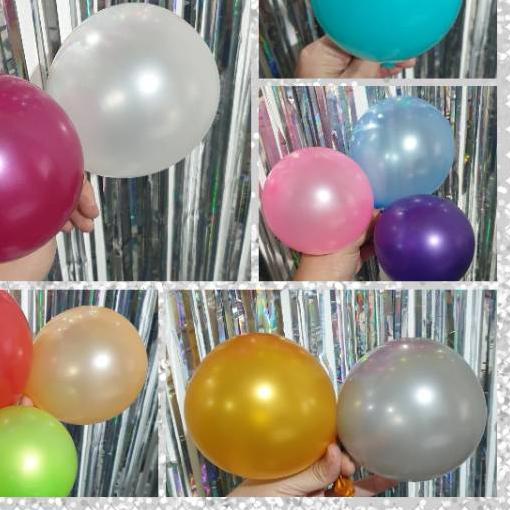 Balon 5 inch per pack isi 100 warna doff /metalic