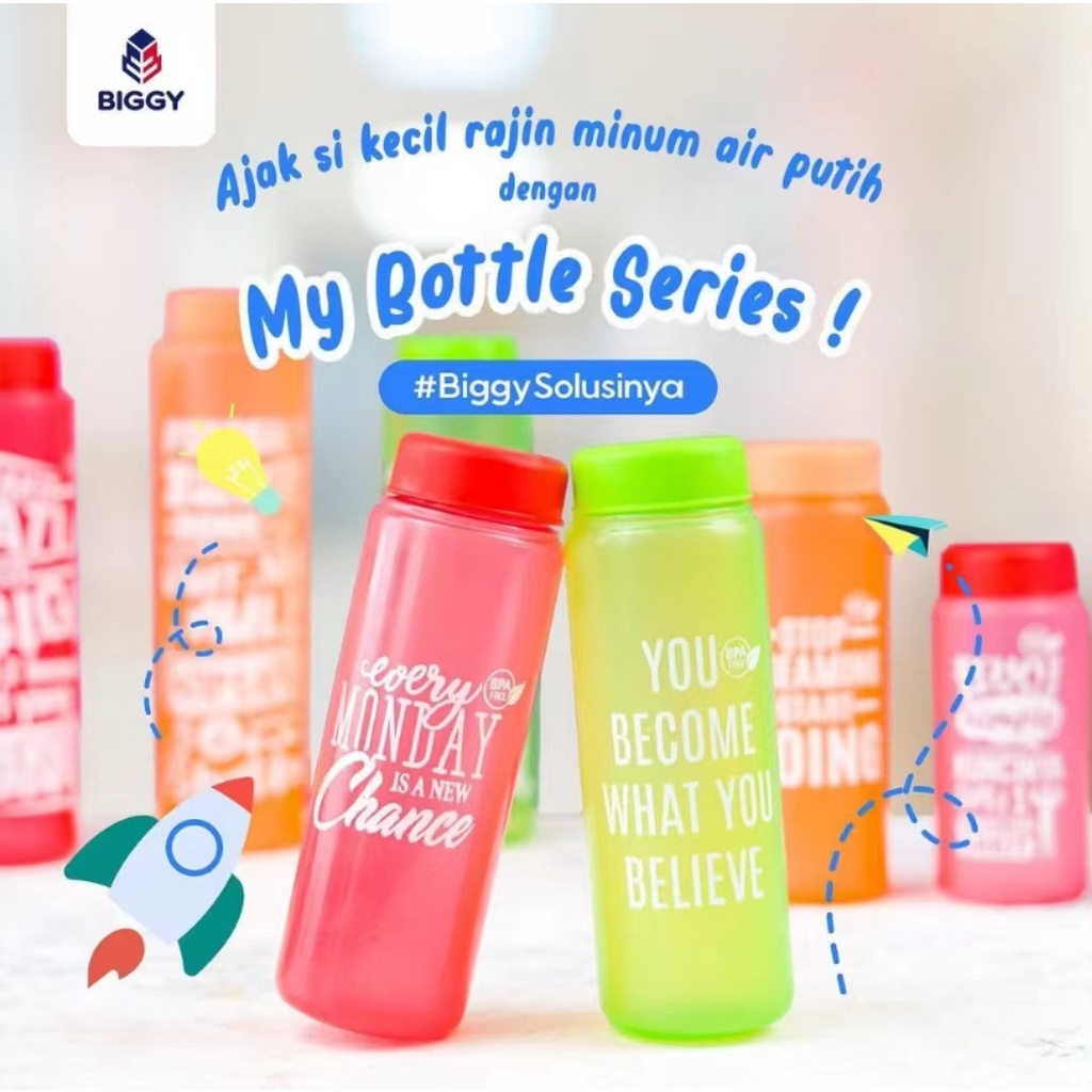 My Bottle Botol Air Minum Sekolah Kerja Sepeda 350ml 500ml 800ml 1000ml BPA Free