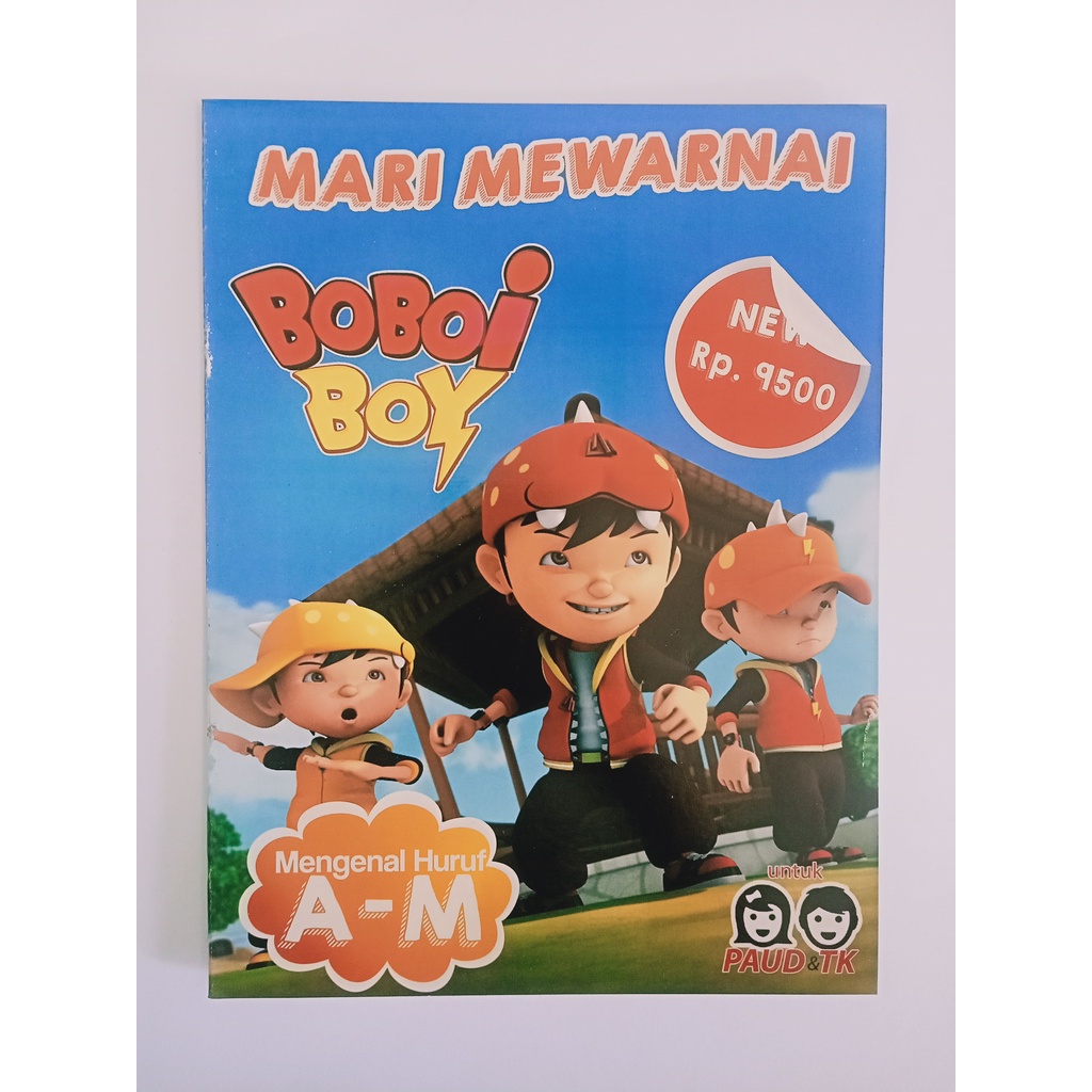 buku mengenal huruf & mewarnai BoBoiBoy