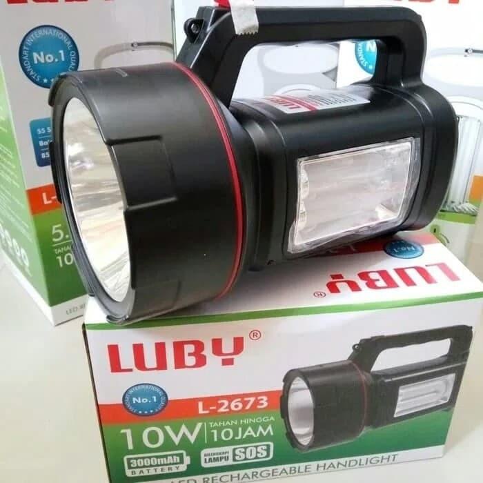 Senter Senter Cas Luby L2673 Senter Besar 2In1 Led Rechargeable Handlight