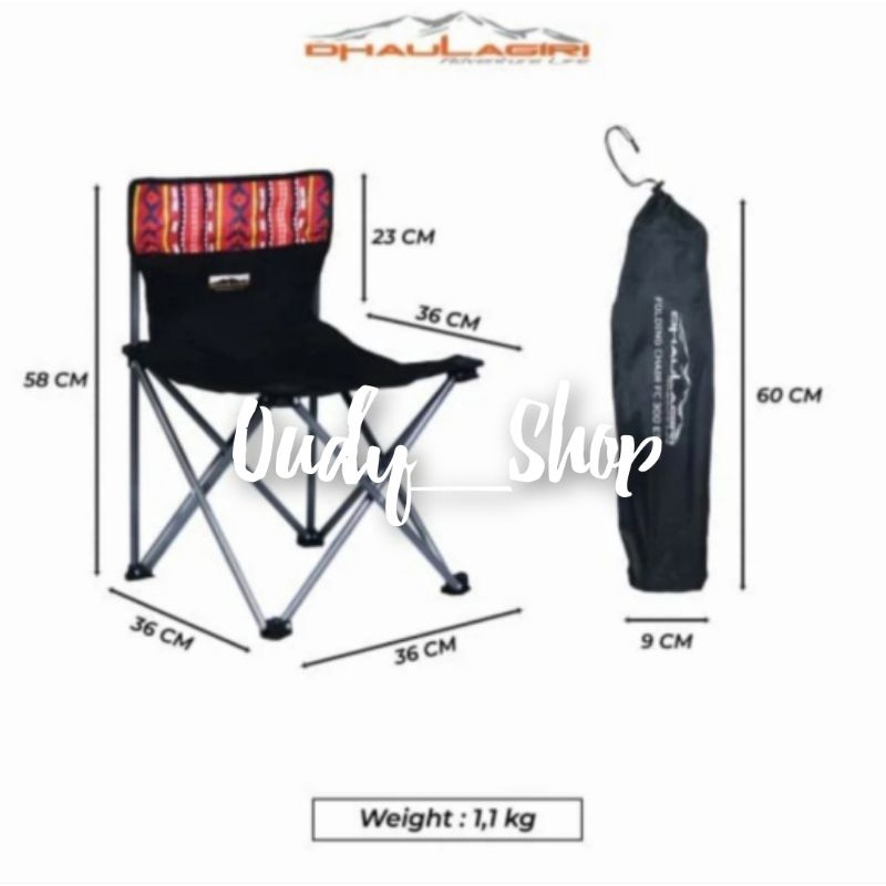 Kursi Bangku Lipat Camping Mancing Folding Chair Ethnic Dhaulagiri FC 300