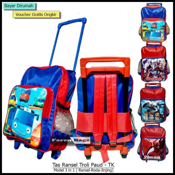 Tas Trolley Anak Tk Tas Roda Anak Tk Tayo Tas Troli Sekolah Anak Tk
