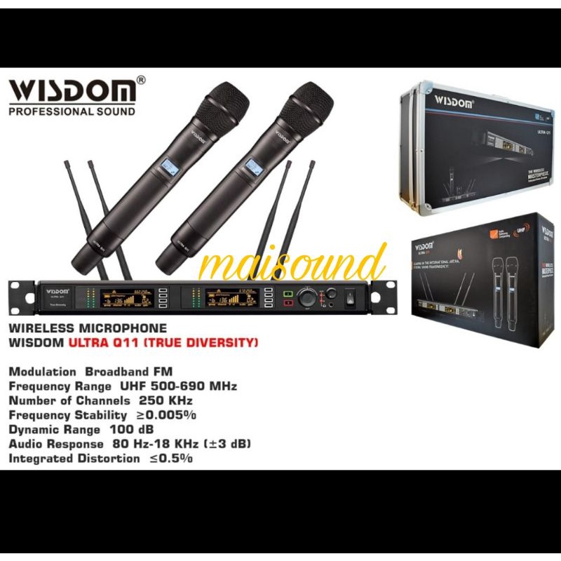MIC WIRELESS WISDOM ULTRA Q11 ORIGINAL HANDHELD MICROPHONE WISDOM Q 11