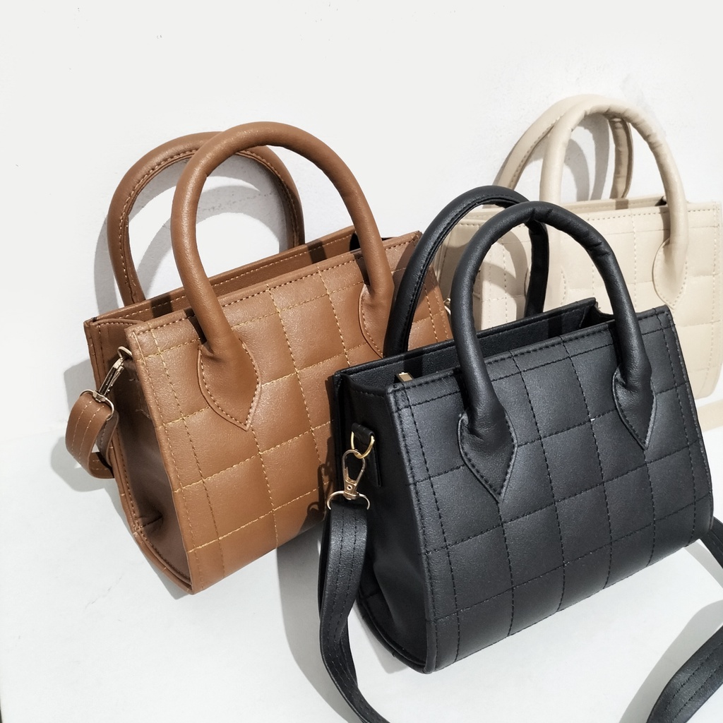 Tas Bahu Trendy Wanita Shoulder Bag Polos Remaja Cewek Tas Selempang Fashion Tali Panjang Terbaru