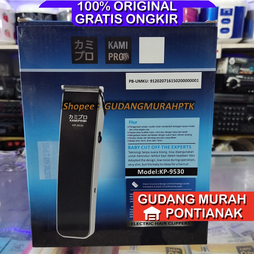 Hair Clipper Alat Cukur Rambut potong rambut Portable Mesin pencukup Rambut KAMIPRO 9530 Charge Bisa Bawa Jalan jalan