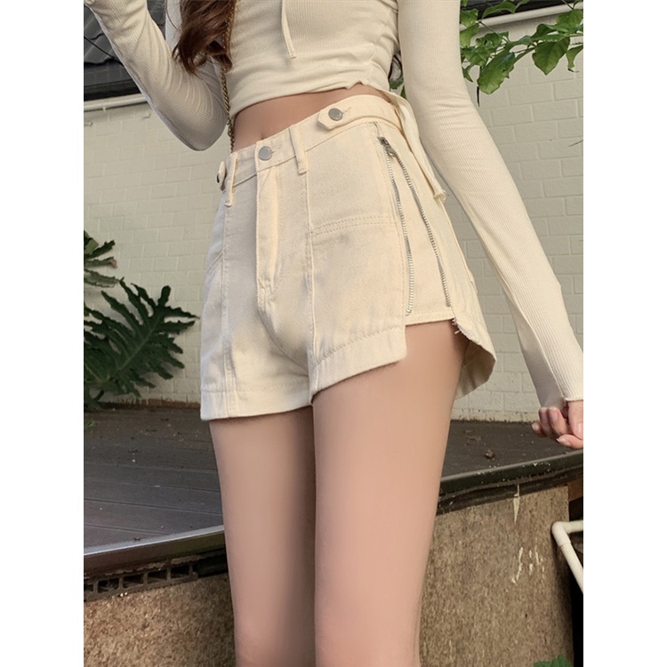 Celana hot pants jeans celana jeans pendek wanita korean style jeans biru high waist shorts pants kekinian seksi cewek denim ootd