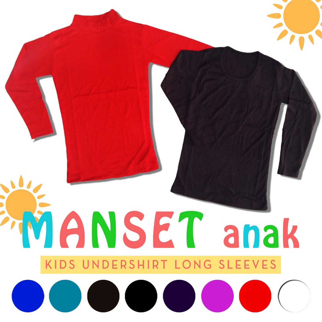 5 pcs manset baju anak usia 5-10 tahun