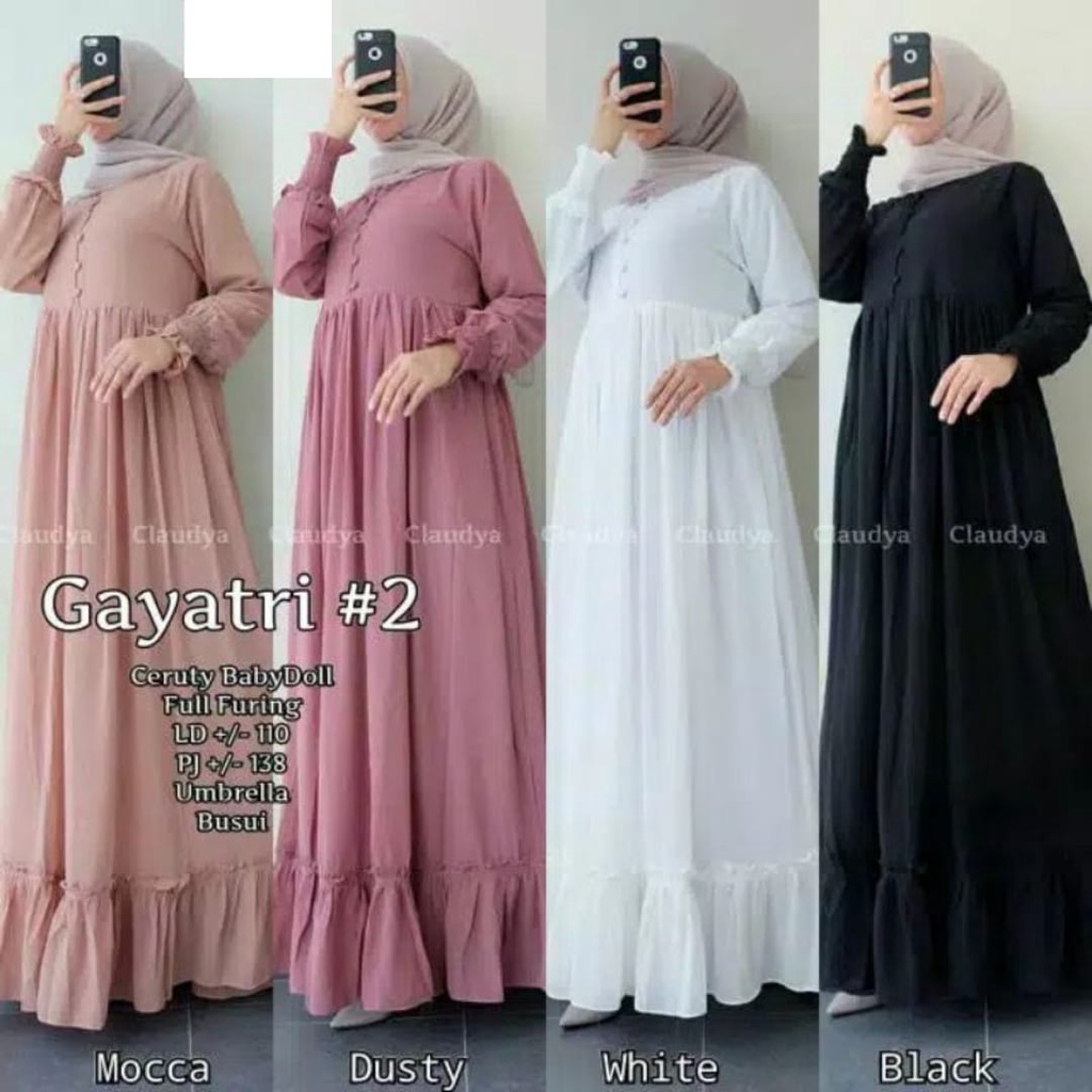 (AMD) GAMIS RUFFLE LIFIA DAILY BUSUI WANITA DRESS CERUTI