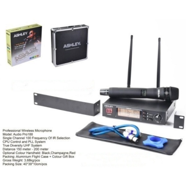 Mic Wireless Ashley Audio Pro188 Pro 188 Original