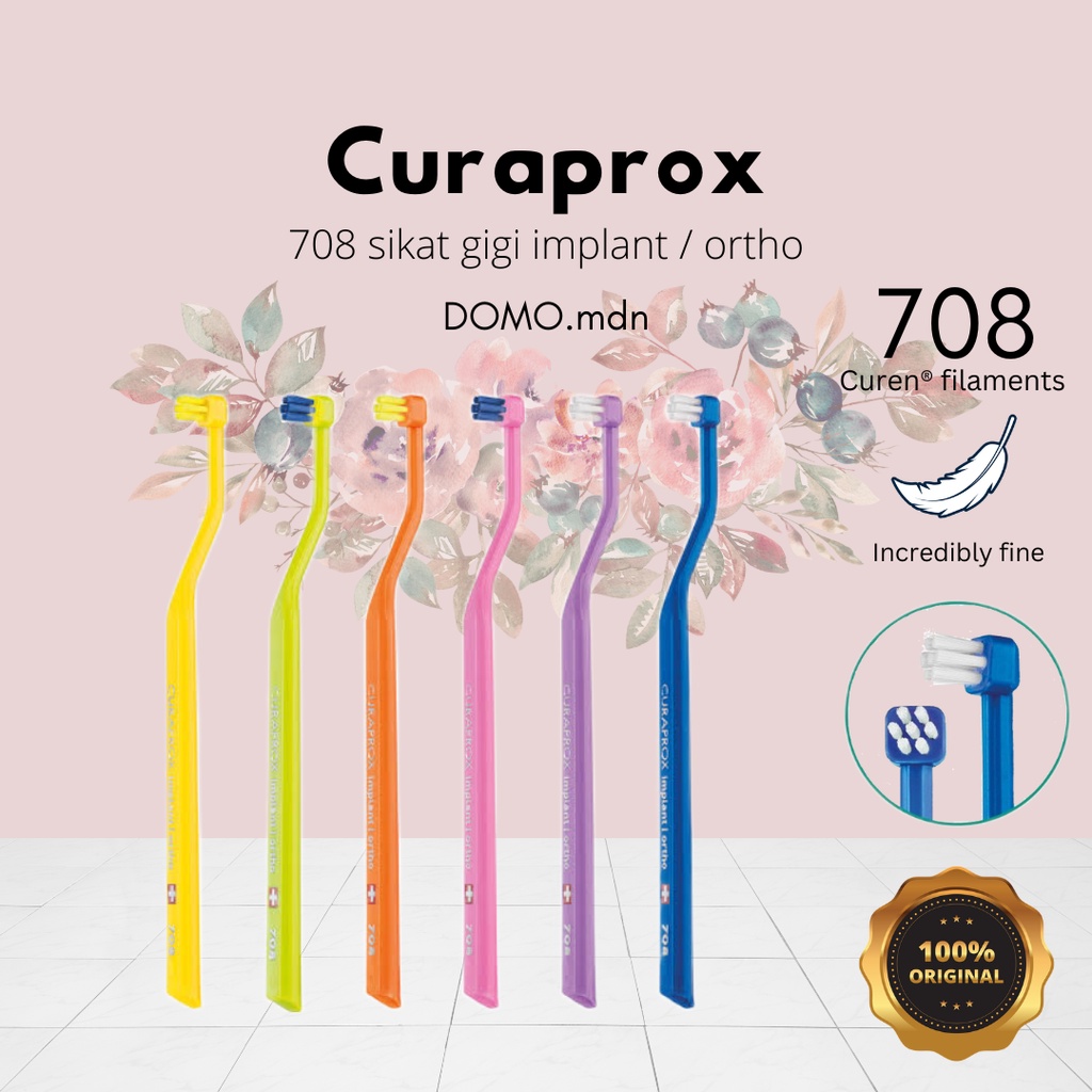 CURAPROX CS 708 IMPLANT ORTHO SIKAT GIGI KECIL UNTUK GUSI DAN SELA porcelain zirconia gigi palsu cek
