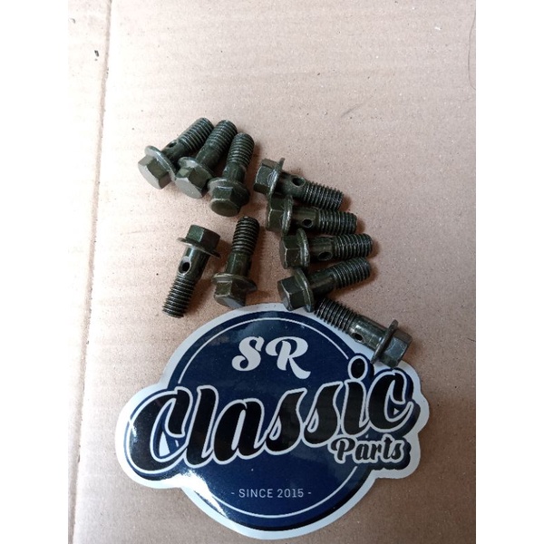 Baut baud NEPEL SELANG REM kunci 10 drat 8mm & M8 1.25 oli disc Kunci 12 m8 ulir 10mm drat 14