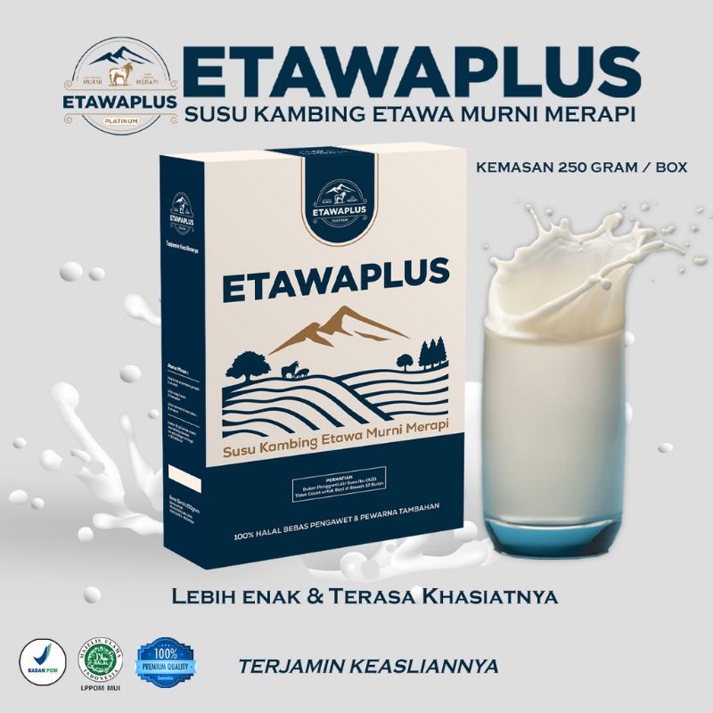 

ETAWAPLUS PLATINUM SUSU KAMBING ETAWA MURNI 250GR