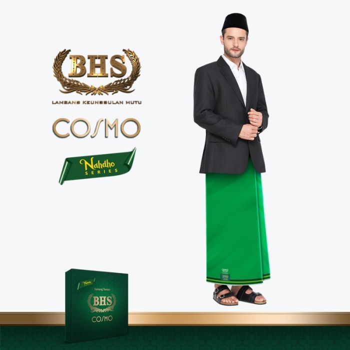 Sarung BHS Nahdho Warna Polos Hijau