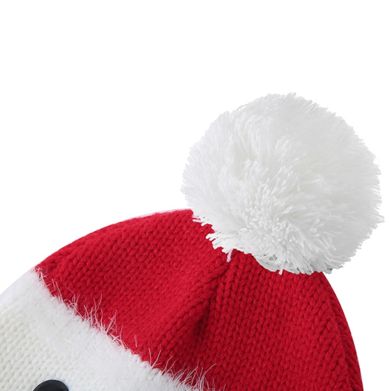 Topi Beanies Rajut Musim Dingin Bentuk Kartun Snowman Untuk Anak