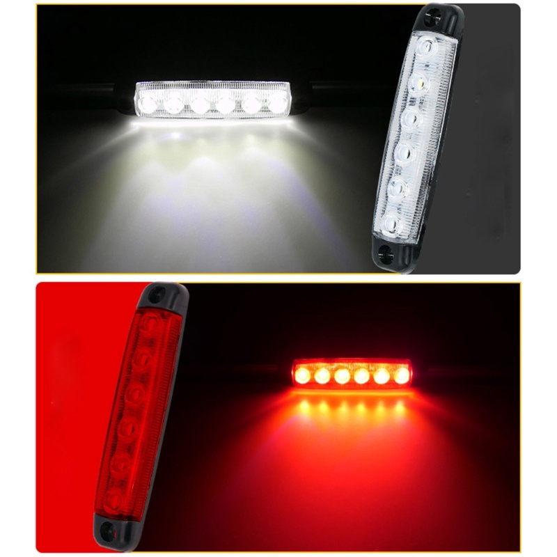 Zzz 2pcs Lampu Belakang / Sein / Rem 6-led 12-24V Untuk Truk / Traktor