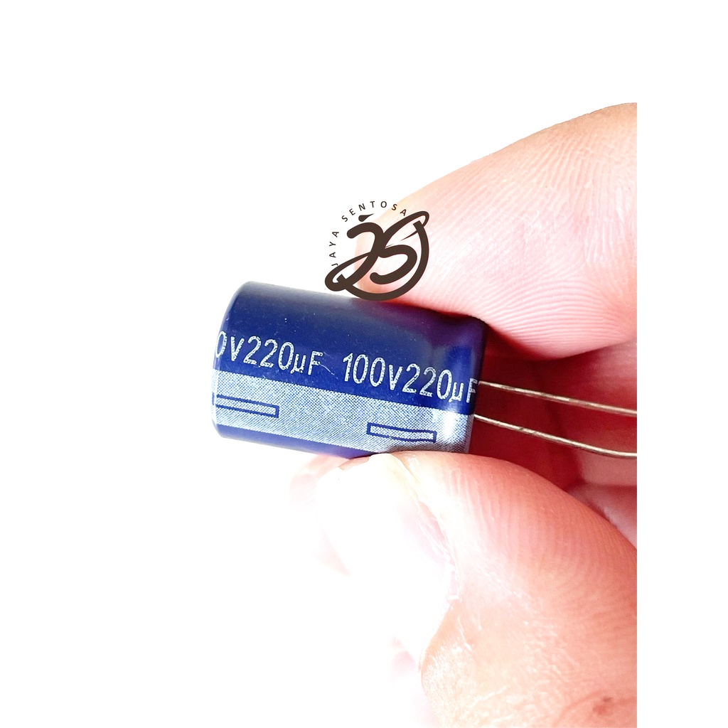 ELCO 220UF 100V (1 BUAH) KAPASITOR CAPACITOR ELCO KAPASITOR ELKO KAPASITOR 220 UF 100 V