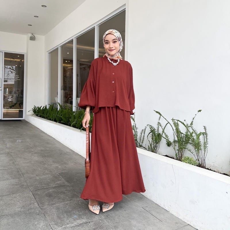 HANARA SETELAN WANITA PREMIUM AIRFLOW CRINCKLE DEODORA RAYON