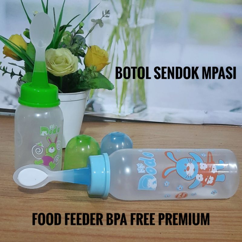 Botol Dot Sendok Makan Mpasi n Susu Bayi 6 bulan Silicon Silikon Bpa Free Dodo Cereal Food Feeder Ba