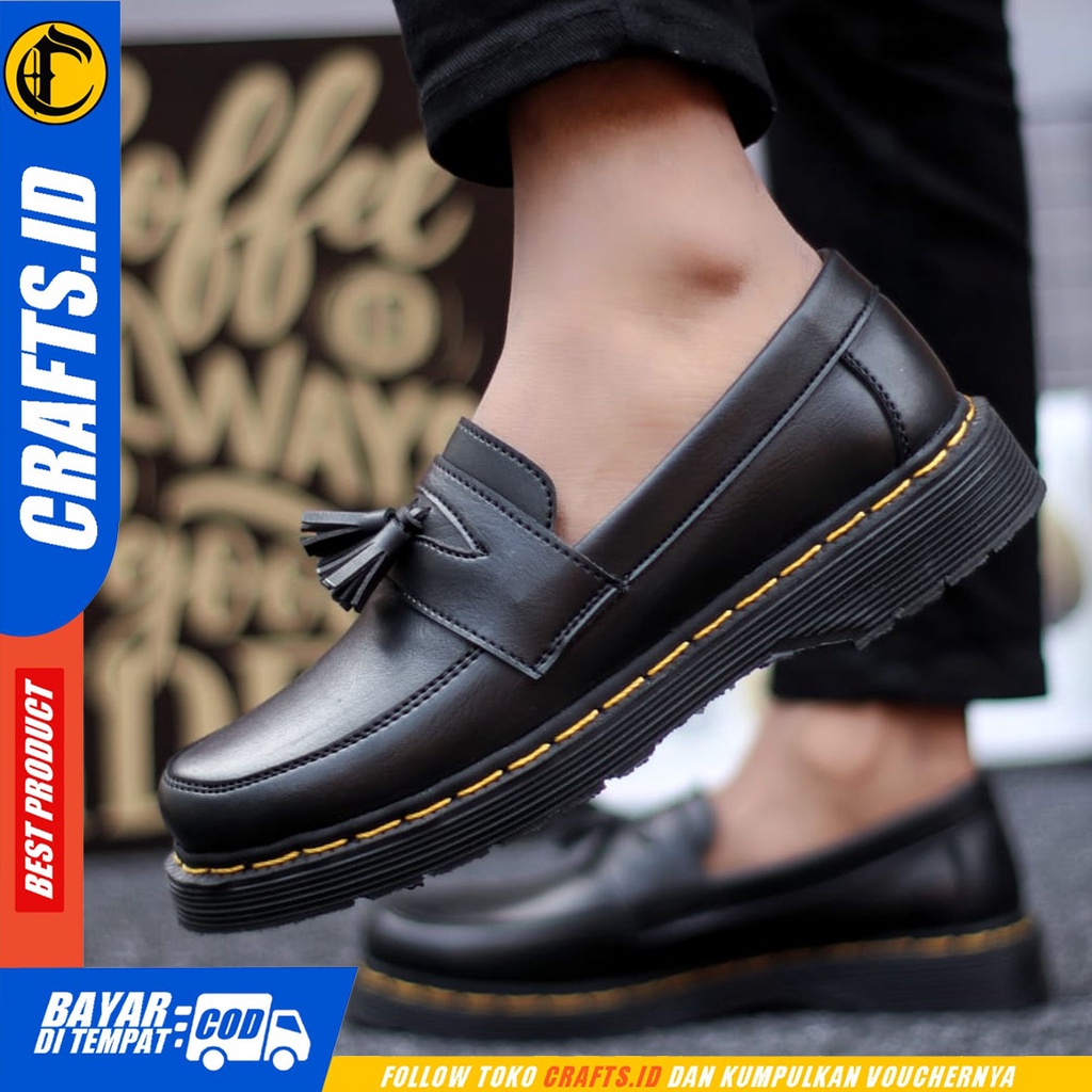 CRAFTS gogeta - Sepatu Pantofel Formal Docmart Low Boots Kerja Pria