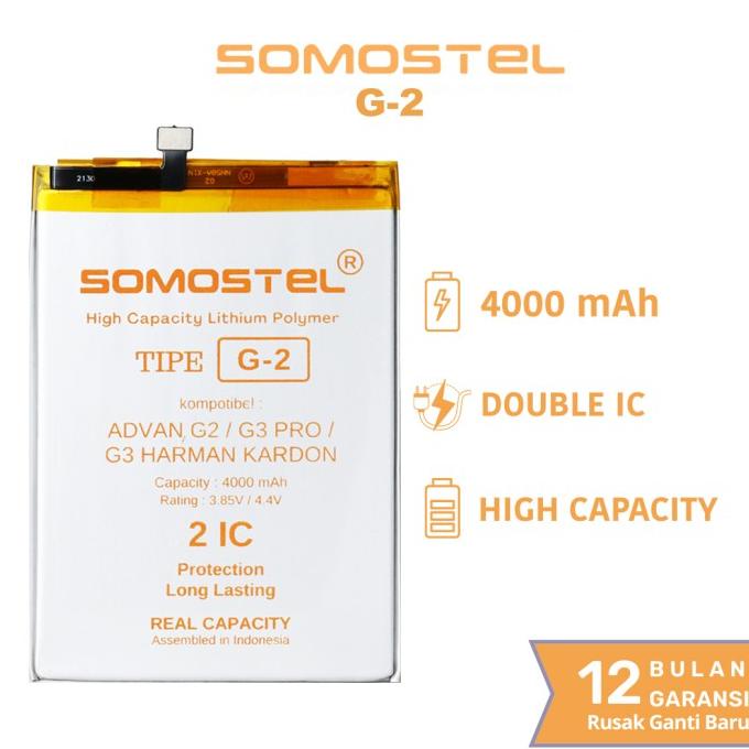 Baterai Original Somostel for Advan G2 / G3 Pro (2020) / G3 Harman