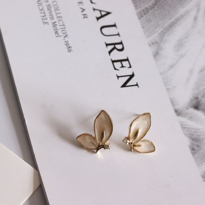 Anting Tusuk Sterling Silver 925 Model Kupu-Kupu Gaya Korea Untuk Wanita