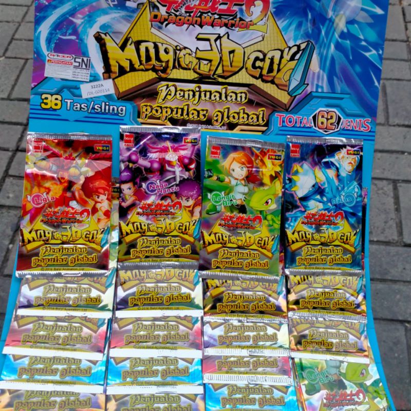 5 Pcs Mainan Kartu 3D Dragon Warior Magic Card Hrg Grosir