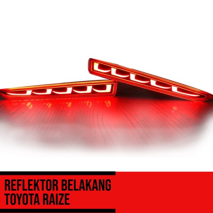 Lampu Reflektor Bumper Belakang Led Lamp Mobil Toyota Raize Model L