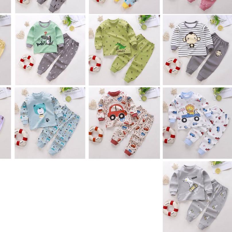 Goblin♛ PB038 Baju Premium Anak Bayi Piyama Jumper Jumpsuit Celana Tidur Fashion Lengan Panjang