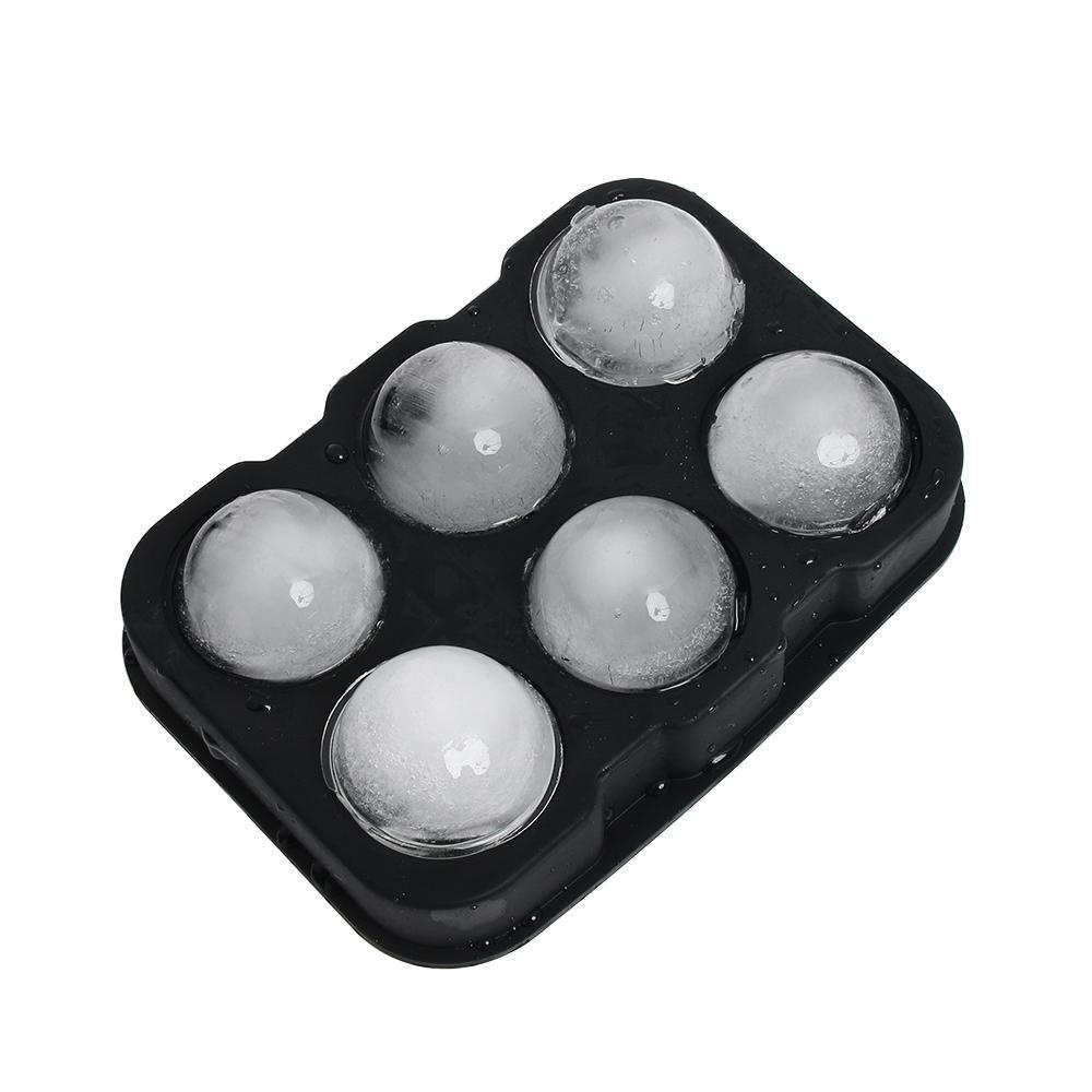 Suyo 4 /6 Grids Ice Ball Cube Tray Alat Baking Cocktails Whisky Cetakan Silikon