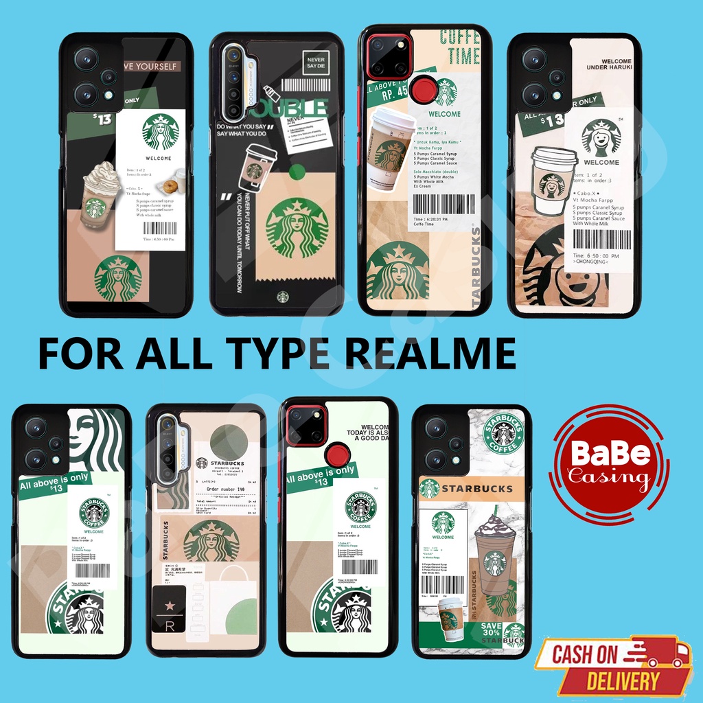 Case REALME 9 PRO C25 C25S Casing REALME XT case STARBUCKS Case hp kondom hp case aesthetic case ani