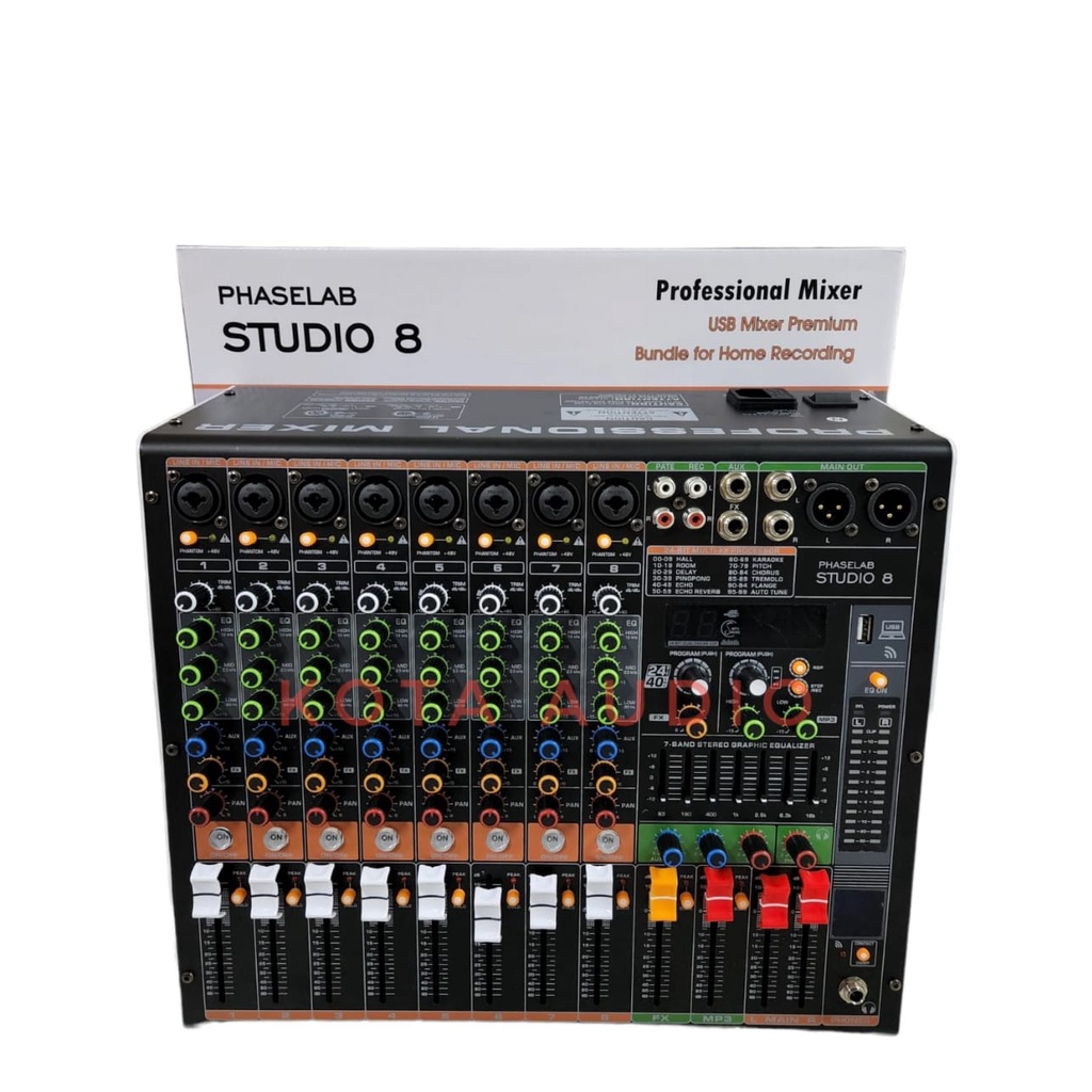 MIXER AUDIO PHASELAB STUDIO 8 STUDIO8 8 CHANNEL SOUNDCARD