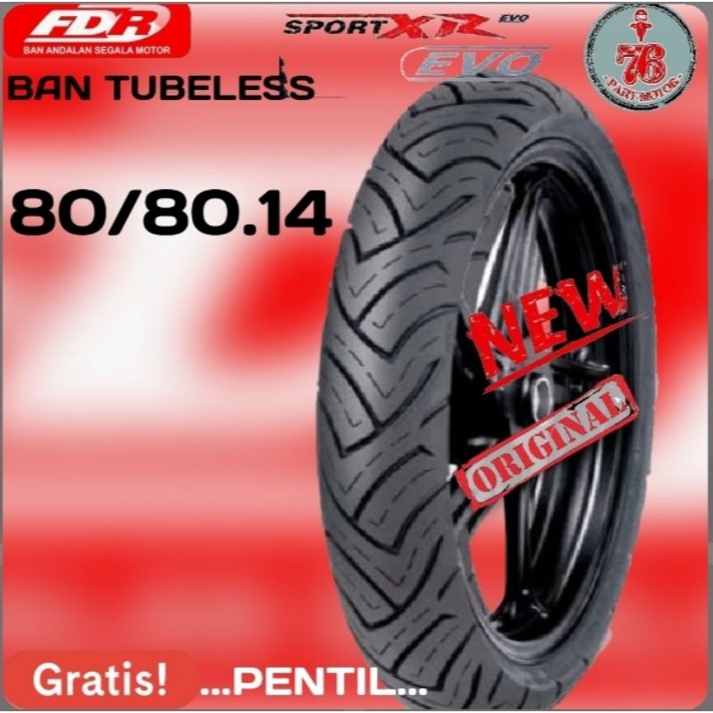 BAN TUBELESS FDR SPORT XR EVO 80/80.14 FREE PENTIL