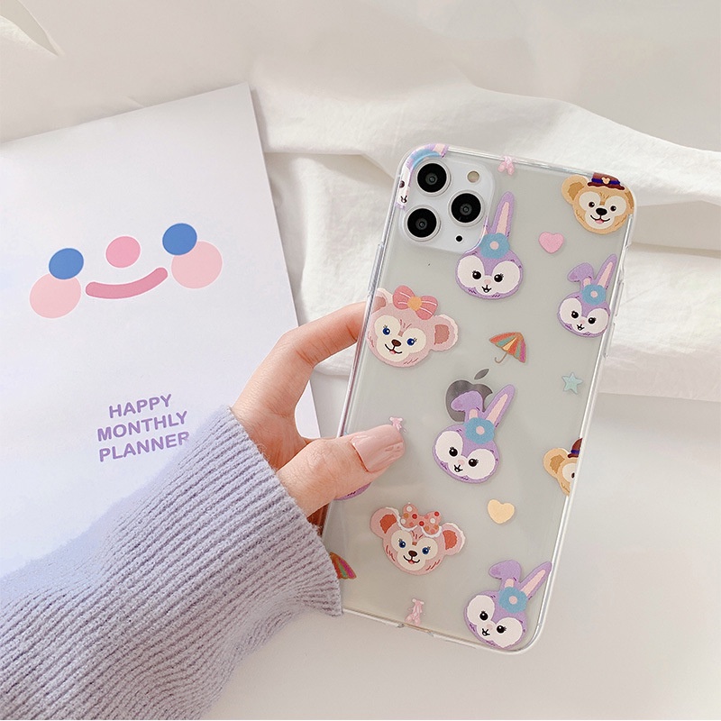Case Pelindung Transparan Motif Kartun Kelinci Untuk Iphone 14 7 8 SE2020 7 + 8PLUS XS XR 11 12 13 PRO MAX