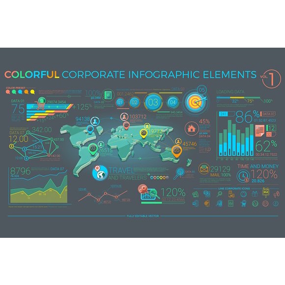 Colorful Corporate Infographics