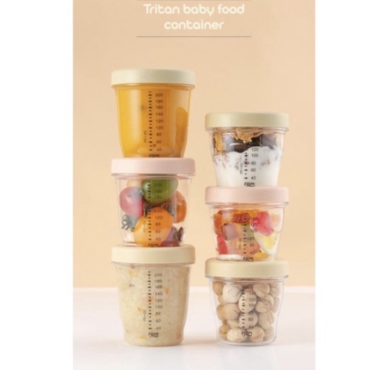 TGM Tritan Baby Food AIRTIGHT Container Set - Tempat Penyimpanan Container Set With SIlicone Mpasi Bayi Set The Good Mother Korea Travel Friendly Portable