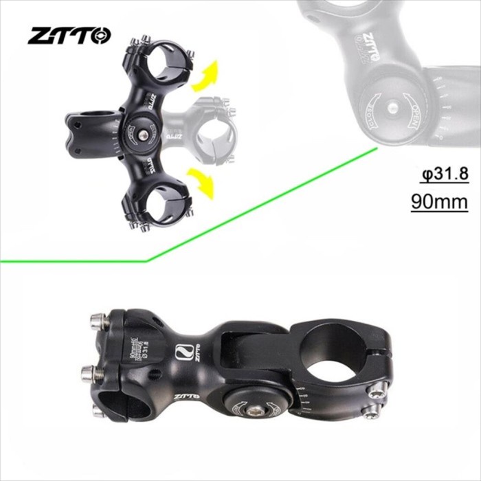 ZTTO Bicycle Stem Adjustable 25.4 x 90 mm - Stem Stang Sepeda Road MTB