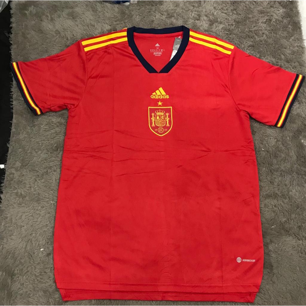 Jersey bola spanyol home 2022 - 2023 grade ori