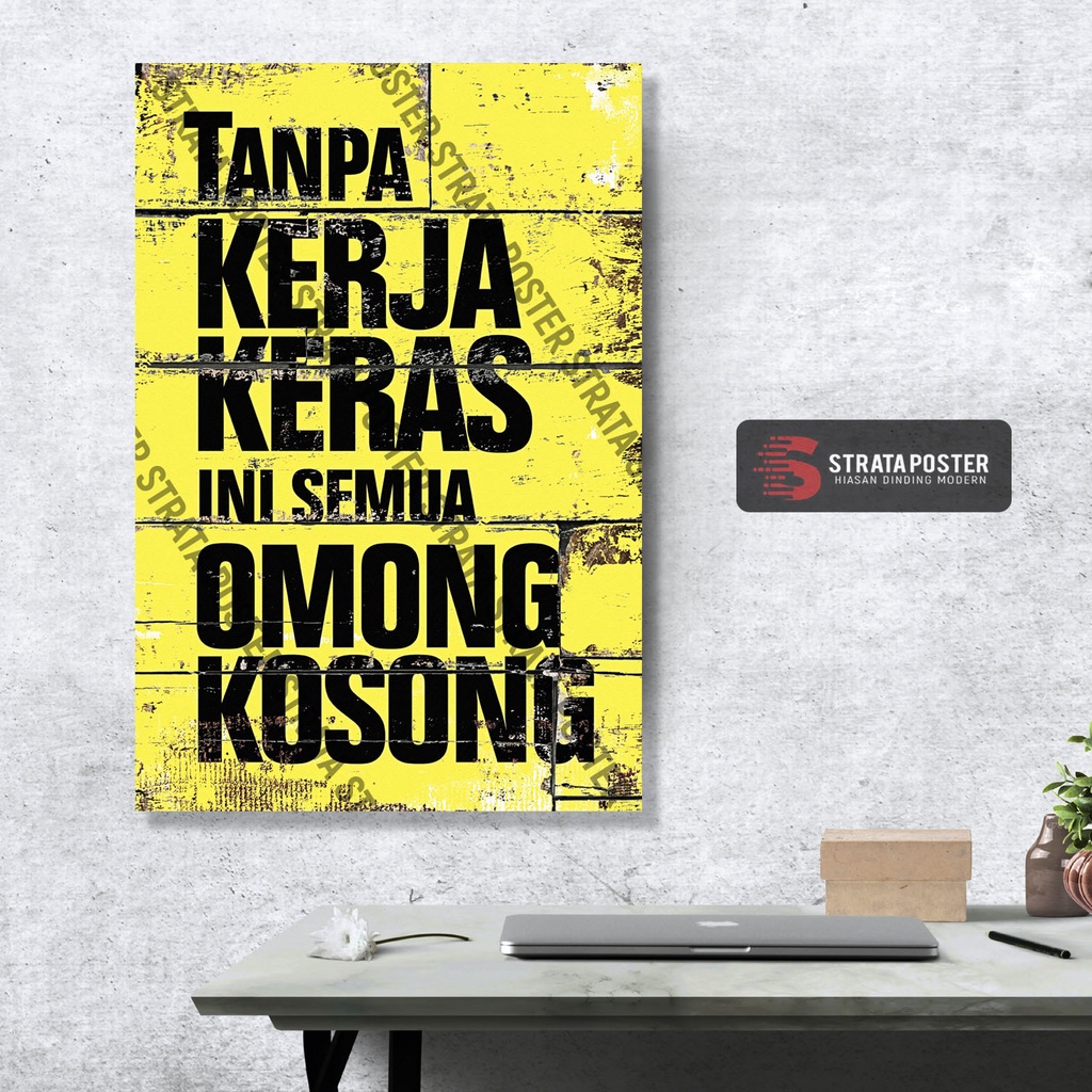 Dekorasi dinding Poster Motivasi wall decor Typography 304501ST