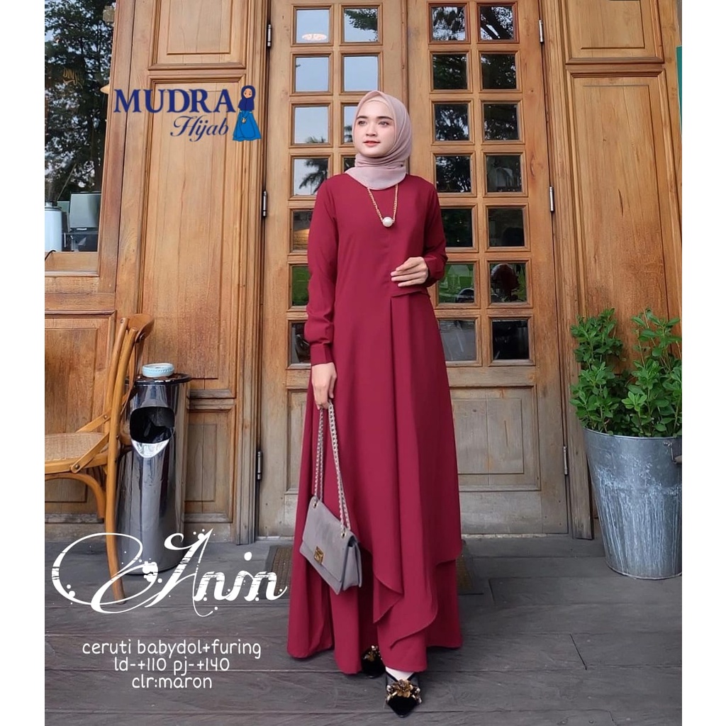 ANIN DRESS GAMIS PESTA ORI BY MUDRA HIJAB