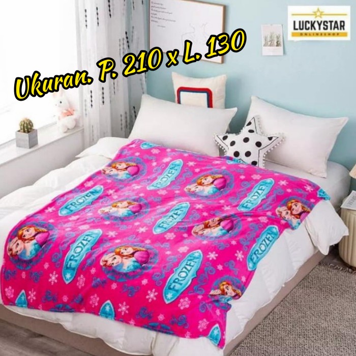 Selimut Dewasa Selimut Panel 140x100-Karakter Frozen-Selimut Anak,Bayi-Selimut Tidur(O5R8) Selimut B