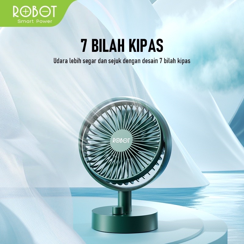 ROBOT Mini Desktop Fan RT-BF18 Kipas Meja Mini Portable Original - Garansi Resmi 1 Tahun