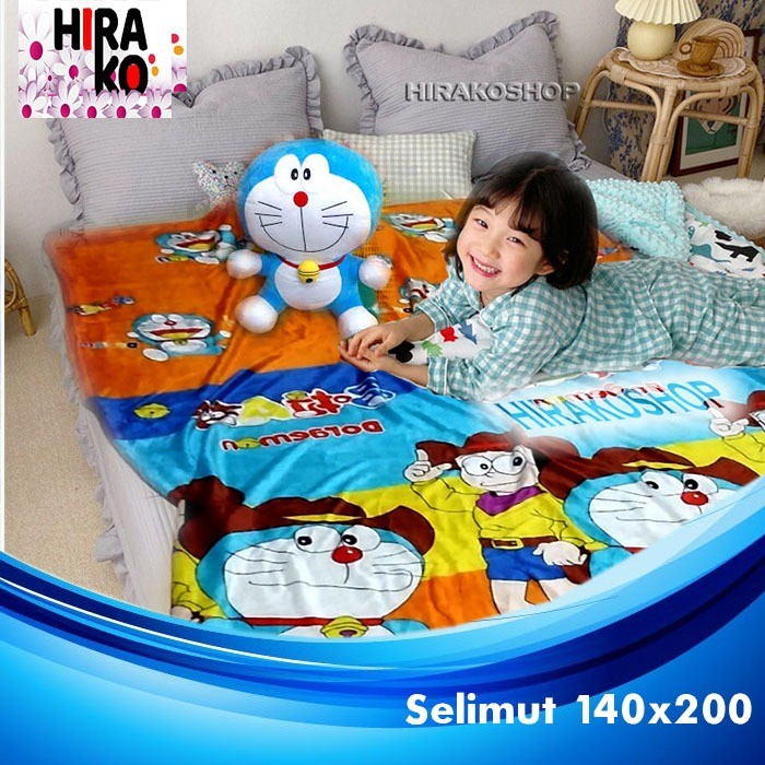 Selimut Dewasa SELIMUT KARAKTER ANAK BULU LEMBUT MURAH,DORAEMON - DorBoyOren(Z1Z7) Selimut Bulu Kara
