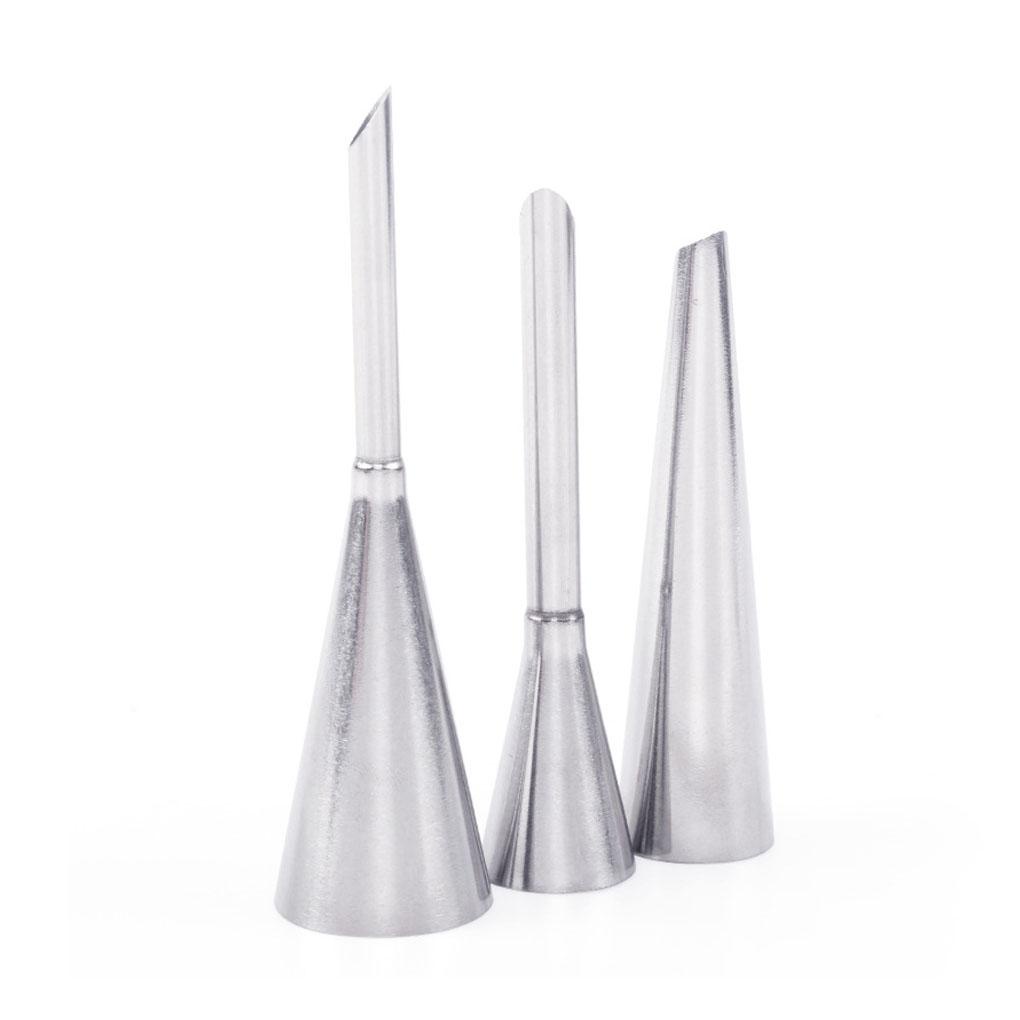 3buah/set Kue Baking Nozzle Stainless Steel Dekorasi Puff Cream Dekorasi Piping Tips Dapur Profesional Bakery