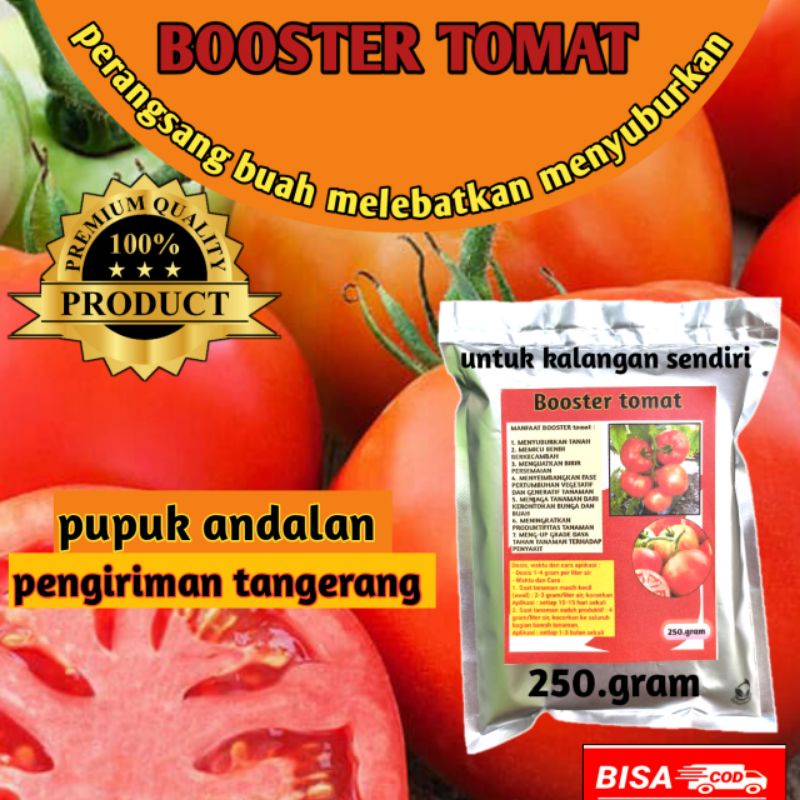 Pupuk booster tomat organik penyubur tanah pelebat buah dan merangsang bunga isi 250 gram promo Termurah bisa Cod