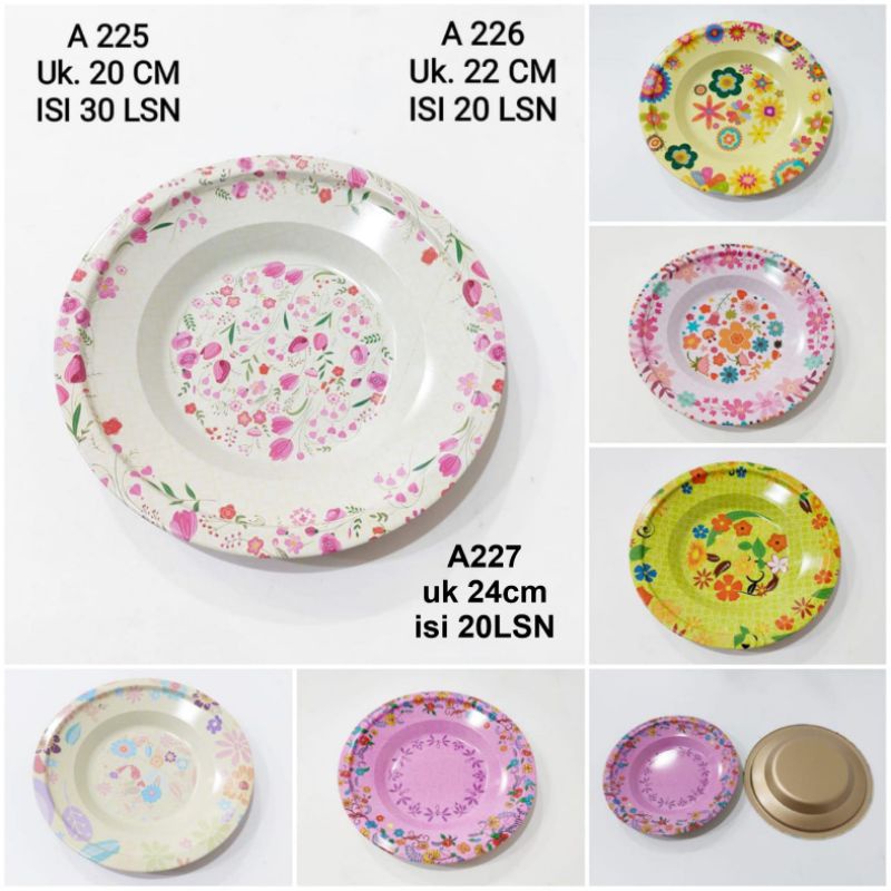 Piring enamel besi 20 cm