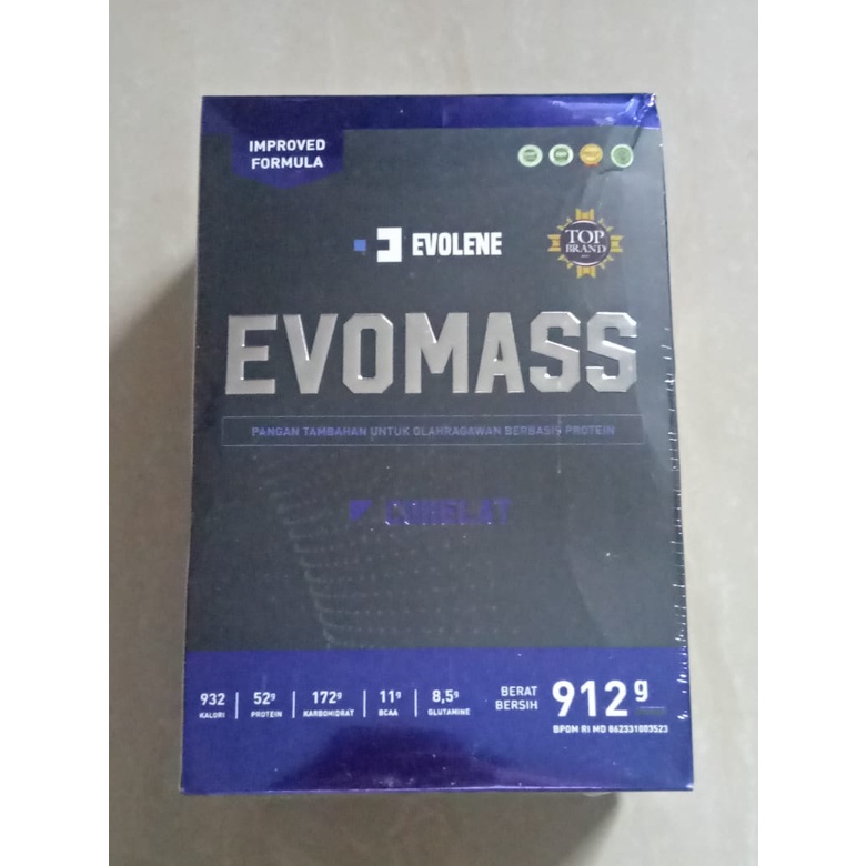[BEST SELLER] GAINER EVOMASS RASA COKLAT TERLARIS 912 gr - susu evolene - susu efomas - evomass 2 lb